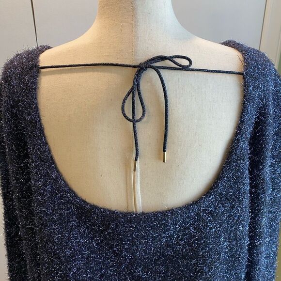 NWOT By Anthropologie Eyelash Blue Pullover Sweater Sz. XL - Picture 3 of 8
